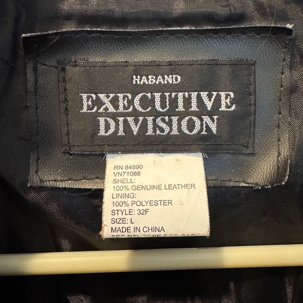 Vintage Black Patchwork Leather Utility Jacket Si… - image 3